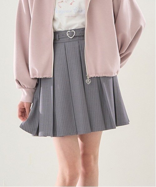 【セール】ハートバックルベルト ボックスプリーツスカパン(その他パンツ)|mezzo piano Junior(メゾピアノジュニア)