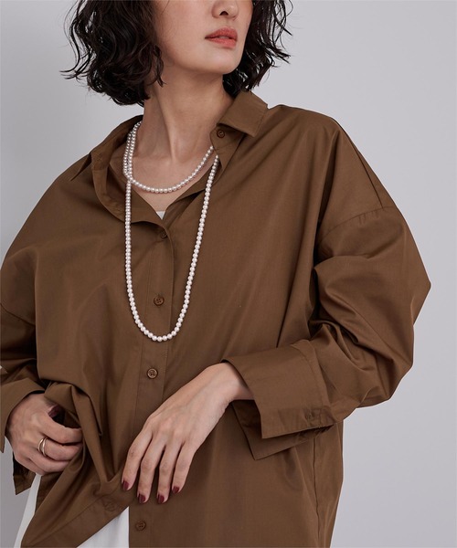 ブラウス シャツ コットンシャーティング ベーシックシャツ レディース ベーシックシャツ（シャツ/ブラウス）｜ur's（ユアーズ）の
