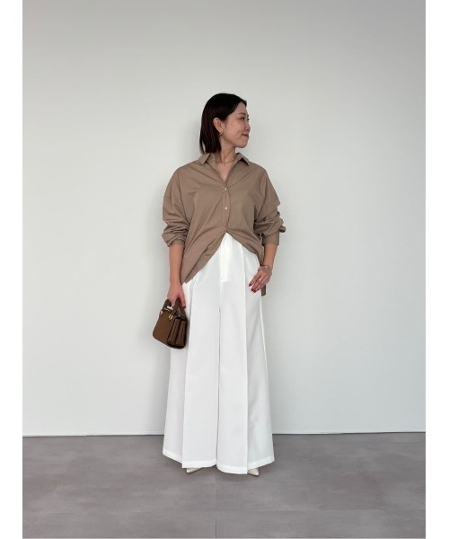 UR'S（ユアーズ）の「ベーシックシャツ（シャツ/ブラウス・レディース・ベージュ/ピンク/ホワイト/ブルー/ブラウン/ライトイエロー・S/M/L）」の15枚目の写真