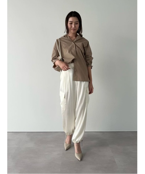 UR'S（ユアーズ）の「ベーシックシャツ（シャツ/ブラウス・レディース・ベージュ/ピンク/ホワイト/ブルー/ブラウン/ライトイエロー・S/M/L）」の18枚目の写真