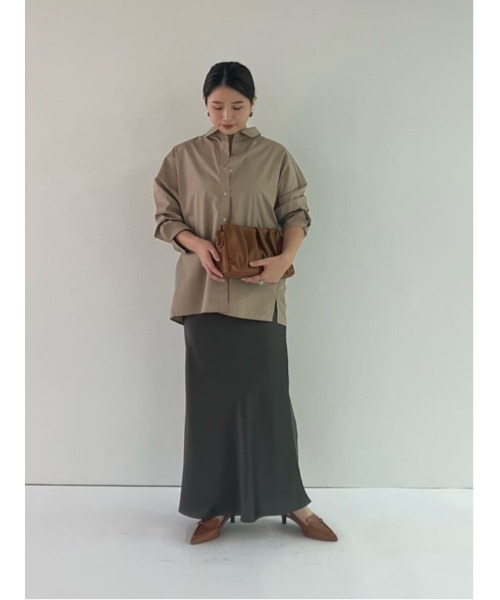 UR'S（ユアーズ）の「ベーシックシャツ（シャツ/ブラウス・レディース・ベージュ/ピンク/ホワイト/ブルー/ブラウン/ライトイエロー・S/M/L）」の20枚目の写真