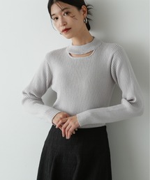 ◆チョーカー風ネックニット