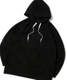 HALHAM（ハルハム）の「faux suede switching design cutsew/スウェードタッチ 切り替えデザイン  パーカー オーバーサイズ メンズ レディース（パーカー）」