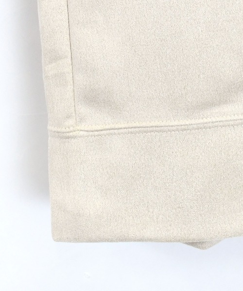 おしゃれスタ（オシャレスタ）の「faux suede switching design cutsew/スウェードタッチ 切り替えデザイン  パーカー オーバーサイズ メンズ レディース（パーカー・メンズ・ブラック/グレイッシュベージュ/サックスブルー/チャコールグレー/オフホワイト・L/XL/M）」の14枚目の写真
