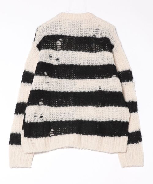 ALLSAINTS(オールセインツ)の「PIP STRIPED OVERSIZED JUMPER | PIP ストライプ オーバーサイズ ニット・セーター(ニット/セーター・メンズ・ホワイト系その他・XS/M/S/L)」の9枚目の写真