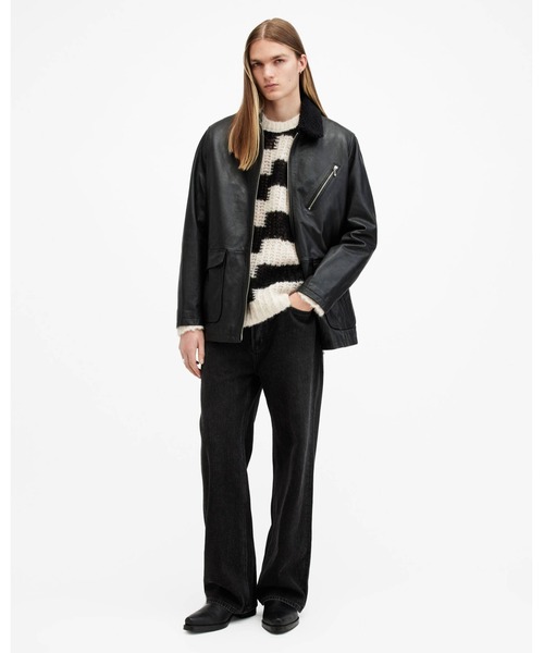 ALLSAINTS(オールセインツ)の「PIP STRIPED OVERSIZED JUMPER | PIP ストライプ オーバーサイズ ニット・セーター(ニット/セーター・メンズ・ホワイト系その他・XS/M/S/L)」の5枚目の写真