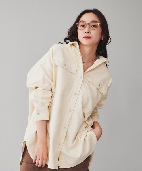 ◆【Healthy DENIM】Almond コーディロイスーパービックシャツ