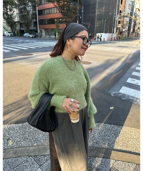archives(アルシーヴ)の「【Ltd.】LAME KNIT(ニット/セーター・レディース・グリーン/ブラック/グレー・MEDIUM)」の7枚目の写真