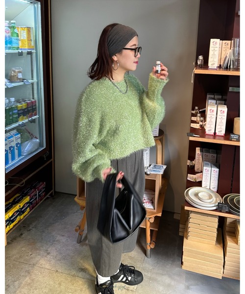 archives(アルシーヴ)の「【Ltd.】LAME KNIT(ニット/セーター・レディース・グリーン/ブラック/グレー・MEDIUM)」の17枚目の写真