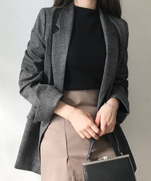 Dewlily（デューリリー）の「テーラードチェックジャケット（テーラードジャケット）」