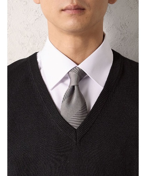 Perfect Suit FActory(パーフェクトスーツファクトリー)の「TRANS CONTINENTS BIZニット Vネックセーター ブラック/C.グレー/ネイビー(ニット/セーター・メンズ・チャコールグレー/ブラック/ネイビー・M/L/LL)」の7枚目の写真