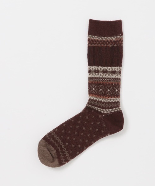 URBAN RESEARCH DOORS（アーバンリサーチドアーズ）の「『別注』スノーリンクスクルー（ソックス/靴下・メンズ・グレー/レッド/ネイビー・-）」の5枚目の写真