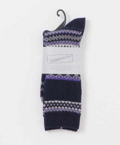 URBAN RESEARCH DOORS（アーバンリサーチドアーズ）の「『別注』スノーリンクスクルー（ソックス/靴下・メンズ・グレー/レッド/ネイビー・-）」の8枚目の写真