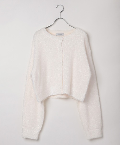 PAGEBOY(ページボーイ)の「フィルムラメショートカーディガン(カーディガン/ボレロ・レディース・オフホワイト/ブラック/ネイビー/グレー・FREE)」の10枚目の写真