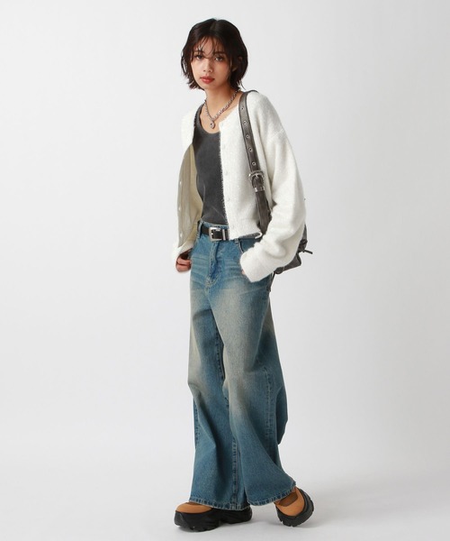 PAGEBOY(ページボーイ)の「フィルムラメショートカーディガン(カーディガン/ボレロ・レディース・オフホワイト/ブラック/ネイビー/グレー・FREE)」の22枚目の写真