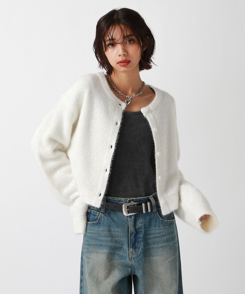 A. ROEGE HOVE　ショートカーディガン ラメ A. ROEGE HOVE ショートカーディガン ラメ A. ROEGE HOVE ショート