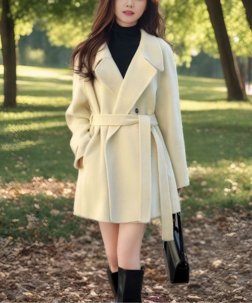 ウールライク2WAYミドルチェスターコート（チェスターコート）｜AMAJI（アマジ）