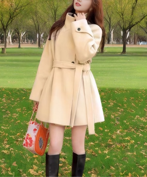 ウールライク2WAYミドルチェスターコート（チェスターコート）｜AMAJI（アマジ）