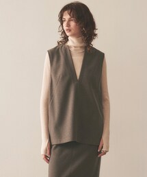 cloenc | ジャージ キーネックオーバーベスト(ベスト)