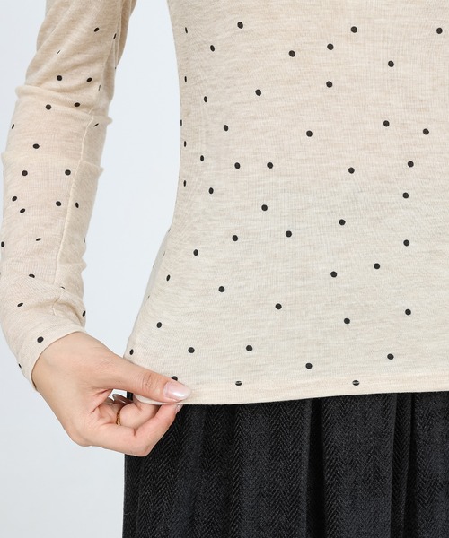 SUWDEE（スーディー）の「dot ribbon fake layered tops cutsew（Tシャツ/カットソー・レディース・ベージュ・M/S/L）」の7枚目の写真