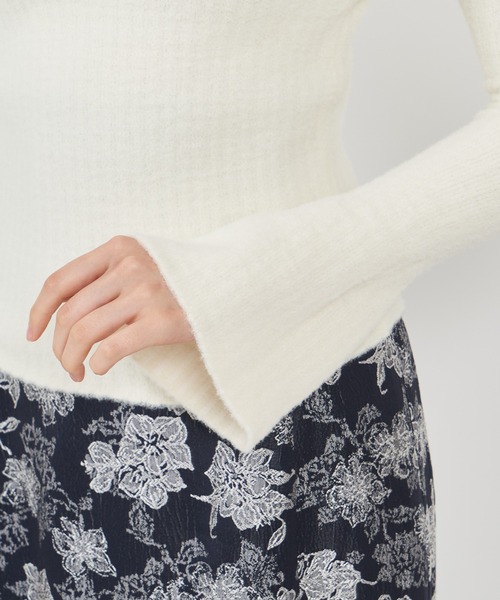 ROYAL PARTY（ロイヤルパーティー）の「肩リボンミニシャギーニットトップス（ニット/セーター・レディース・ブルー/オフホワイト/ピンク・FREE）」の10枚目の写真