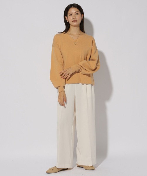 Elura（エルーラ）の「濃密なめらかVネックプルオーバー/250655（ニット/セーター・レディース・ネイビー/オレンジ系その他3/ブラック系その他/ブルー系その他3・MEDIUM/LARGE）」の8枚目の写真