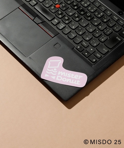 LEPSIM（レプシィム）の「【Mister Donut×LEPSIM】ロゴステッカー　286038（ステッカー/テープ・レディース・ブラック/ピンク/オフホワイト・ONE SIZE）」の5枚目の写真