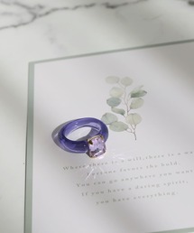 colleca la（コレカラ）の「カラフルスクエアビジューリング（リング）」