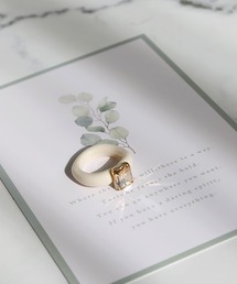 colleca la（コレカラ）の「カラフルスクエアビジューリング（リング）」