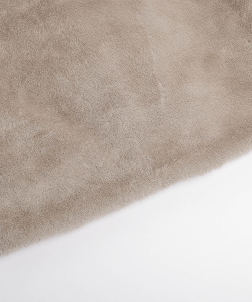 AMELY（エミリー）の「エコファー ノーカラージャケット（ノーカラージャケット・レディース・ブラウン/ベージュ/ブラック/グレー・フリー）」の16枚目の写真