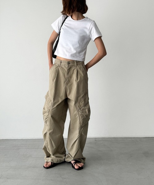 CANAL JEAN(キャナルジーン)の「choice_cnl/PAELEE コットンニーポケットパンツ(その他パンツ・レディース・ベージュ・SMALL/MEDIUM)」の9枚目の写真