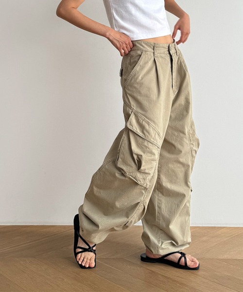 CANAL JEAN(キャナルジーン)の「choice_cnl/PAELEE コットンニーポケットパンツ(その他パンツ・レディース・ベージュ・SMALL/MEDIUM)」の10枚目の写真