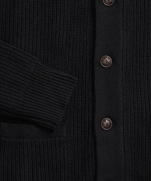 RRL(ダブル アール エル)の「カシミヤ ショールカラー カーディガン(カーディガン/ボレロ・メンズ・ブラック系1・L/M/S/XL)」の5枚目の写真