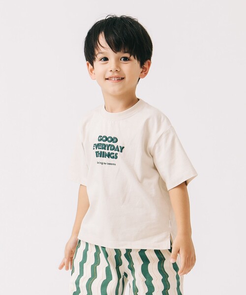 B:MING by BEAMS（ビーミングバイビームス）の「ポップ プリント Tシャツ 2025SS（100～140cm）（Tシャツ/カットソー・キッズ・ナチュラル/ブルー・100/120/110/130/140）」の2枚目の写真