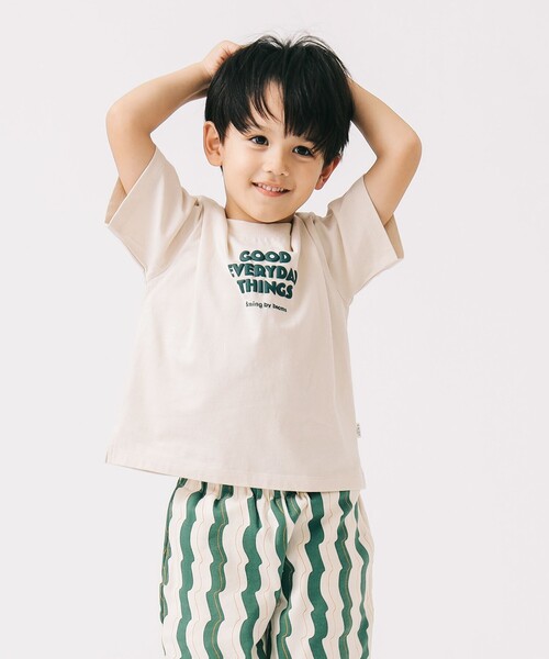 B:MING by BEAMS（ビーミングバイビームス）の「ポップ プリント Tシャツ 2025SS（100～140cm）（Tシャツ/カットソー・キッズ・ナチュラル/ブルー・100/120/110/130/140）」の3枚目の写真