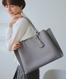 ROPE' PICNIC（ロペピクニック）の「【WEB限定】【A4対応】チャーム付きバイカラートートバッグ/通勤対応（トートバッグ）」