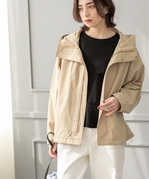 セール】《SS-LLsize》撥水フードブルゾン【洗濯機洗い可/花粉