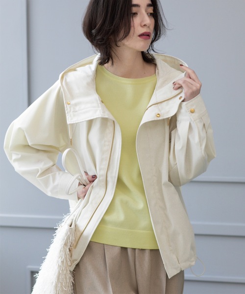 セール価格　新品【ラッセルノ】LLサイズ相当　撥水素材　ブルゾン セール】《SS-LLsize》撥水フードブルゾン【洗濯機洗い可/花粉