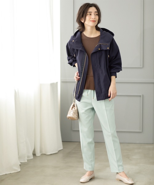 OPAQUE.CLIP（オペークドットクリップ）の「《SS-LLsize》撥水フードブルゾン【洗濯機洗い可/花粉対応】（ブルゾン・レディース・ベージュ/ネイビー/アイボリー・40/36/38/34/42）」の22枚目の写真