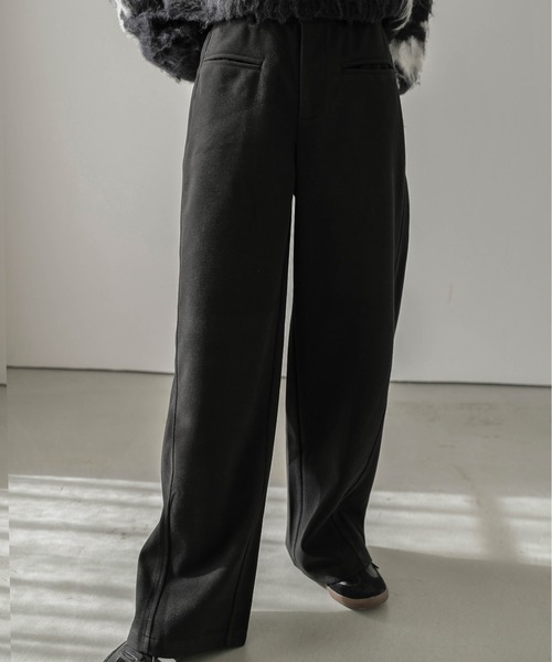 AMELY（エミリー）の「ウールライクワイドパンツ（その他パンツ・レディース・ブラック/グレー/カーキ/オートミール・M/L）」の7枚目の写真