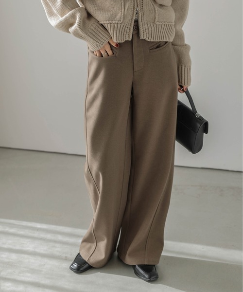 AMELY（エミリー）の「ウールライクワイドパンツ（その他パンツ・レディース・ブラック/グレー/カーキ/オートミール・M/L）」の22枚目の写真