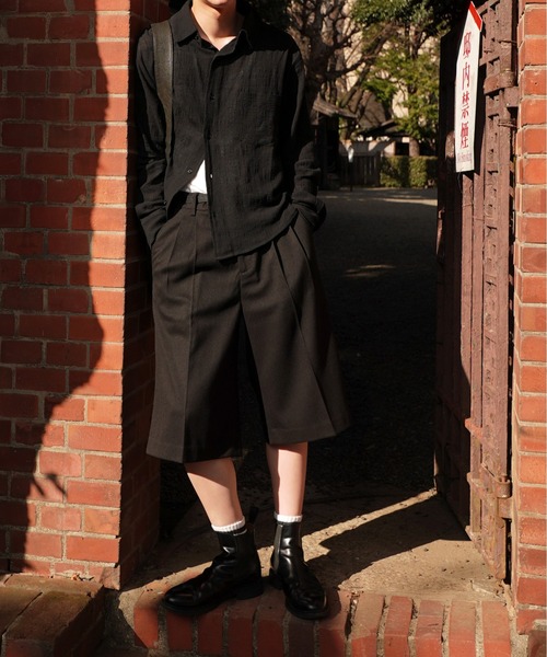 Noen（ノエン）の「リネンライクガーゼシャツ（シャツ/ブラウス・メンズ・ホワイト/ブラック・LARGE/MEDIUM）」の16枚目の写真