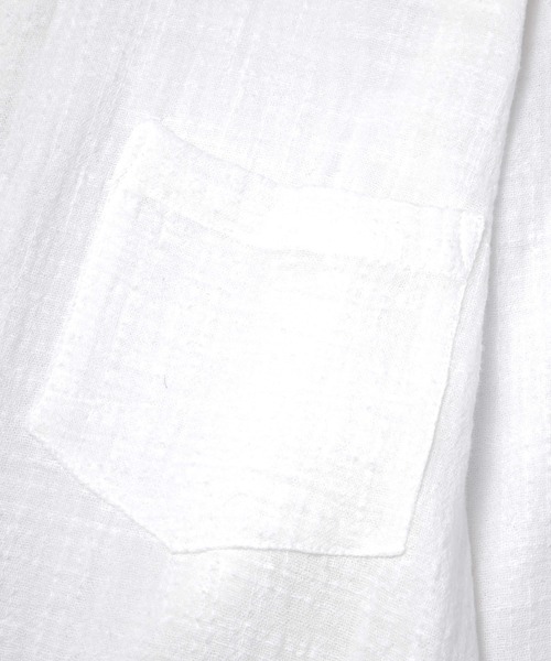 Noen（ノエン）の「リネンライクガーゼシャツ（シャツ/ブラウス・メンズ・ホワイト/ブラック・LARGE/MEDIUM）」の9枚目の写真