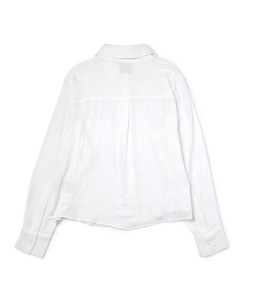 Noen（ノエン）の「リネンライクガーゼシャツ（シャツ/ブラウス・メンズ・ホワイト/ブラック・LARGE/MEDIUM）」の7枚目の写真