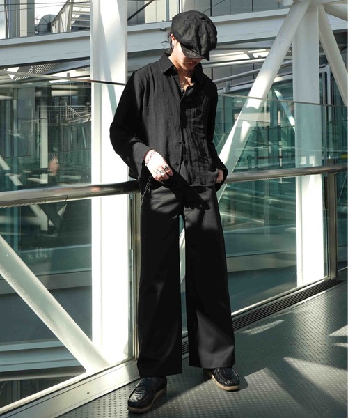 Noen（ノエン）の「リネンライクガーゼシャツ（シャツ/ブラウス・メンズ・ホワイト/ブラック・LARGE/MEDIUM）」の15枚目の写真