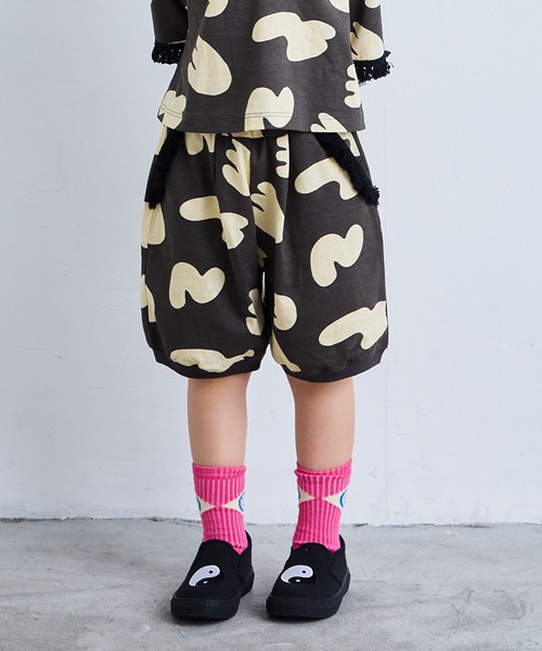 MARKEY'S(マーキーズ)の「フリンジポイントハーフパンツ【セットアップ可能】(その他パンツ・キッズ・ブラック/ベージュ・90/100/110/120/130/140/150)」の2枚目の写真