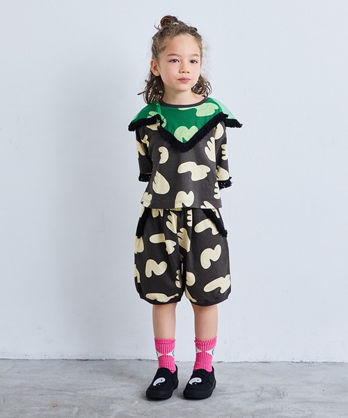 MARKEY'S(マーキーズ)の「フリンジポイントハーフパンツ【セットアップ可能】(その他パンツ・キッズ・ブラック/ベージュ・90/100/110/120/130/140/150)」の5枚目の写真