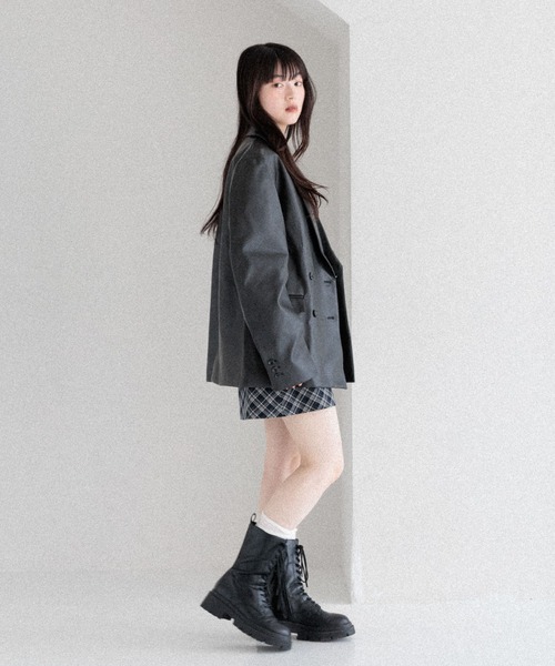 Heather（ヘザー）の「合成皮革テーラードジャケット　291945（テーラードジャケット・レディース・ブラウン/ブラック・FREE）」の8枚目の写真