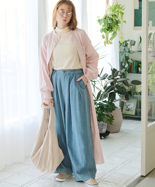 Crisp(クリスプ)の「コーデュロイショルダーバッグ(ショルダーバッグ・レディース・グリーン/アイボリー/ピンク/チャコールグレー・FREE)」の8枚目の写真