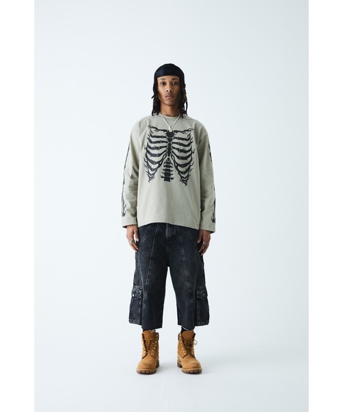 トップス SUPPLIER Fire Bones Long Sleeve Tee Fire Bones Long Sleeve Tee｜SUPPLIER｜ティーシャツ
